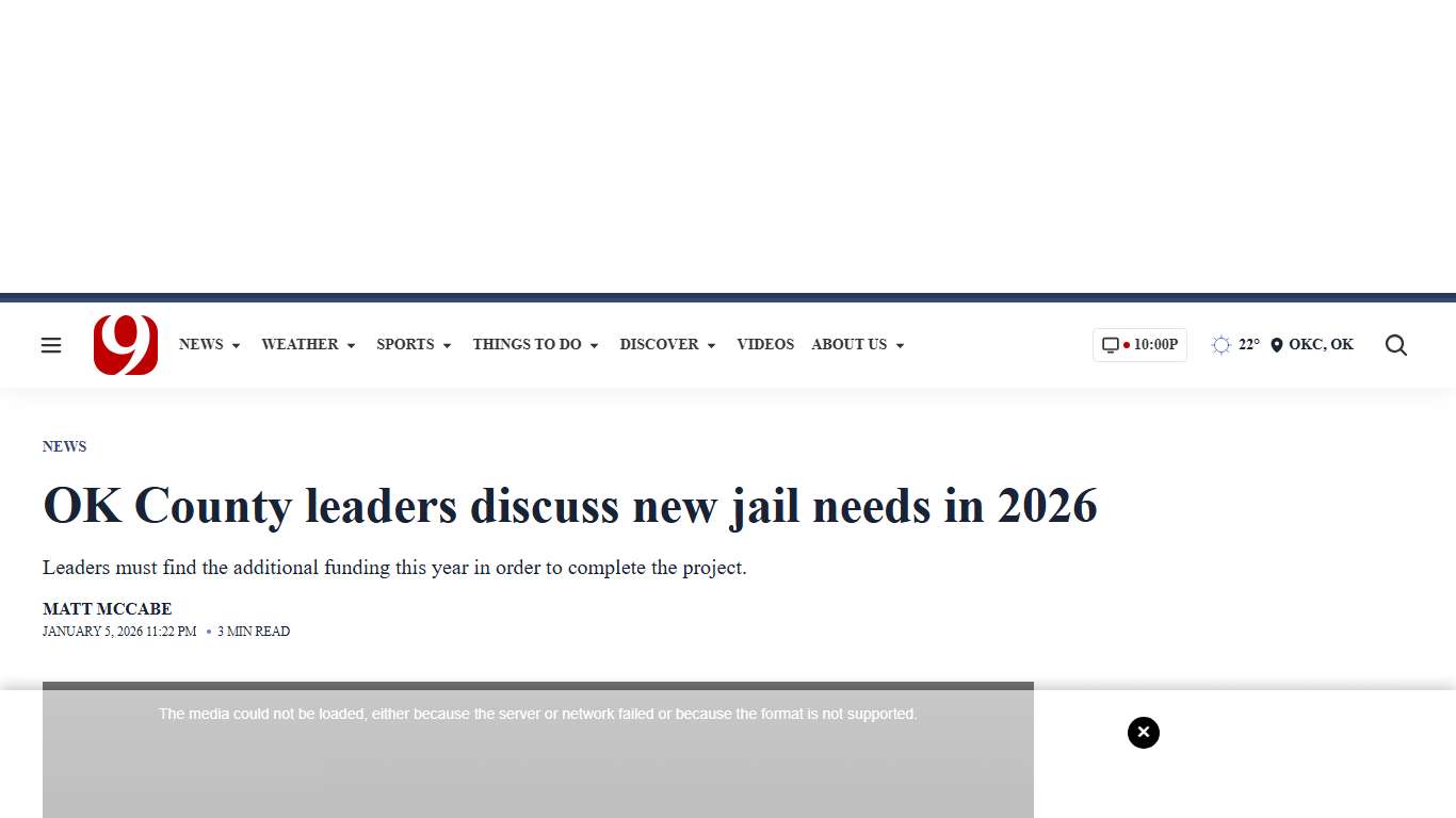 OK County leaders discuss new jail needs in 2026 - News9.com